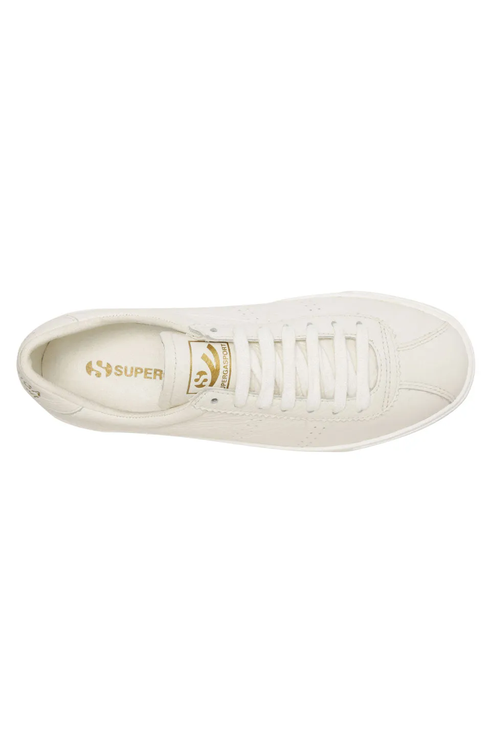 2843 Clubs Tumbled White Cloud Leather Sneaker