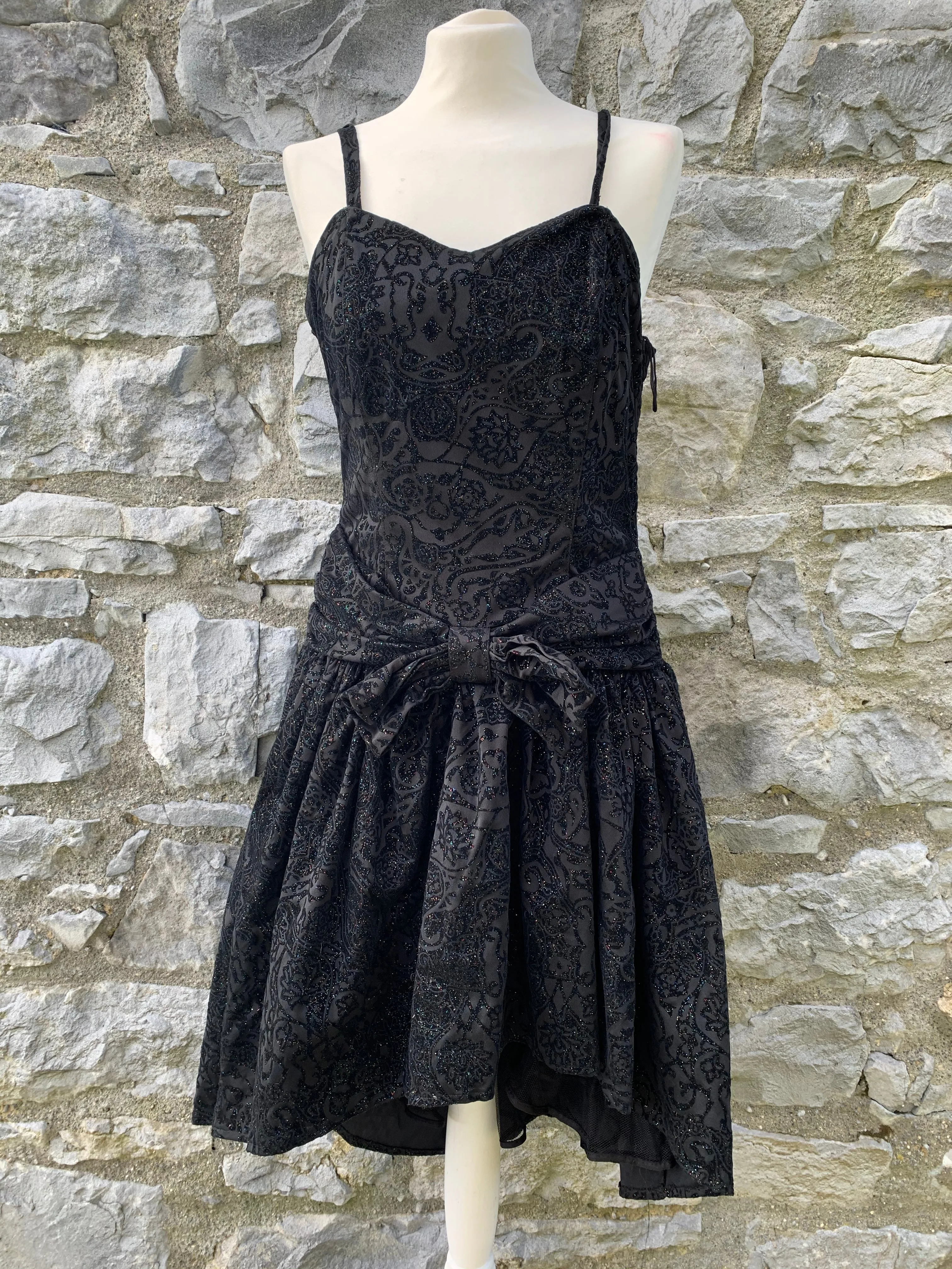 80s glitter evening dress   uk 12-14