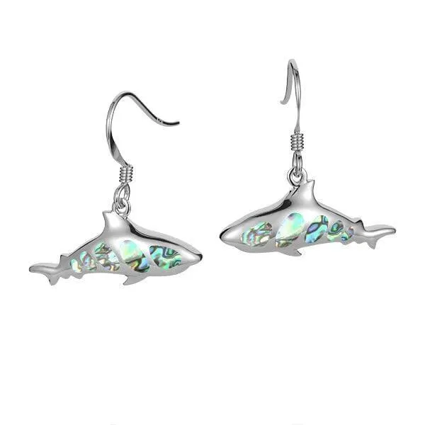 Abalone Shark Earrings