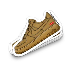 Air Force 1 Low "Supreme Wheat" Sneaker Sticker