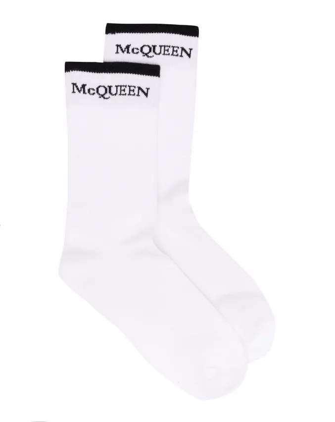 Alexander McQueen ribbed logo-intarsia socks