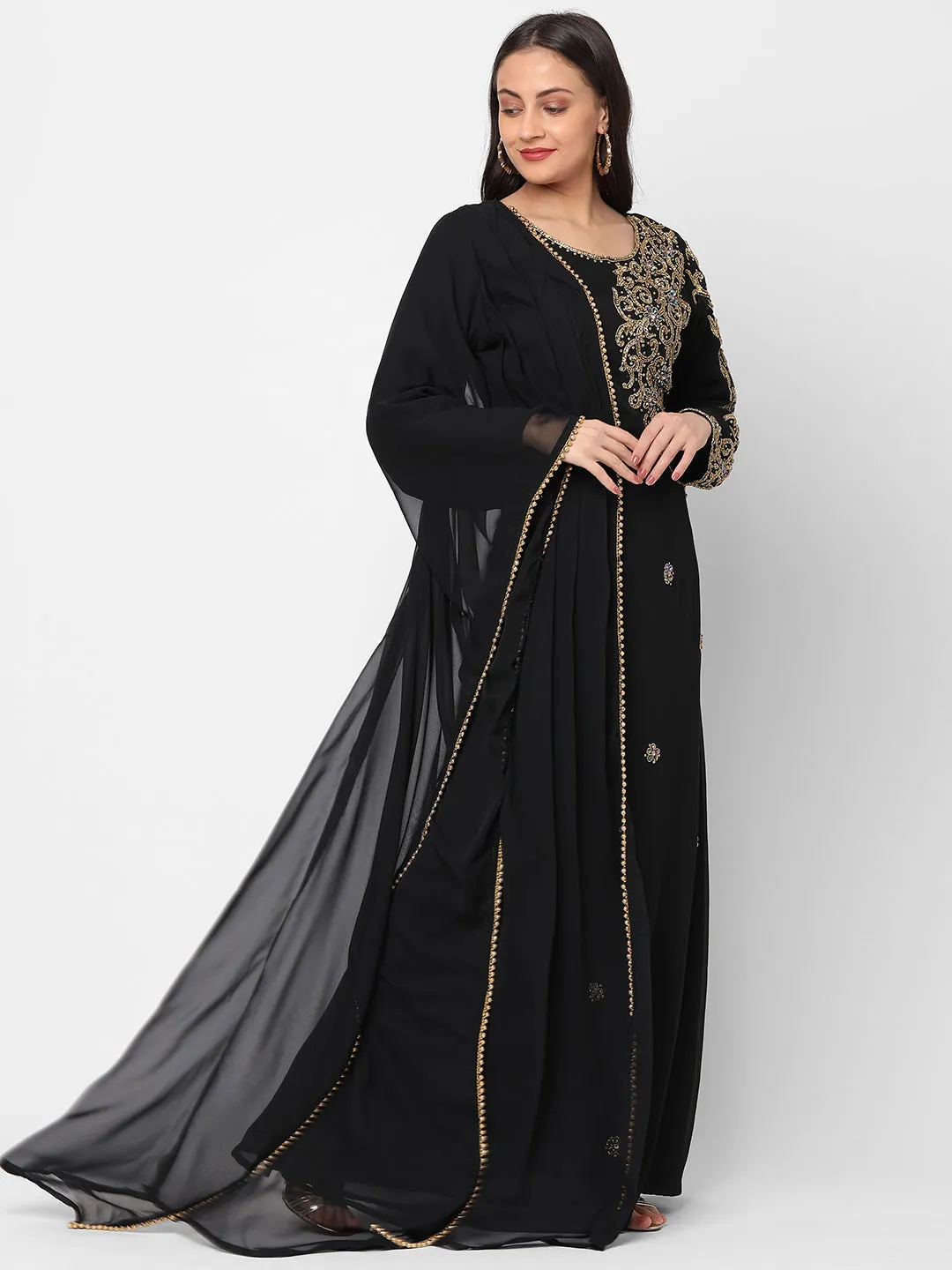 Arabian Jalabiya Evening Party Gown