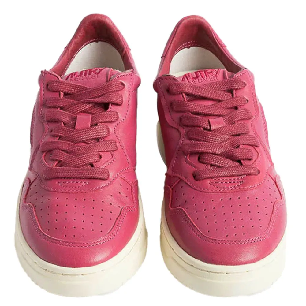 Autry Fuchsia Leather Di Capra Sneaker