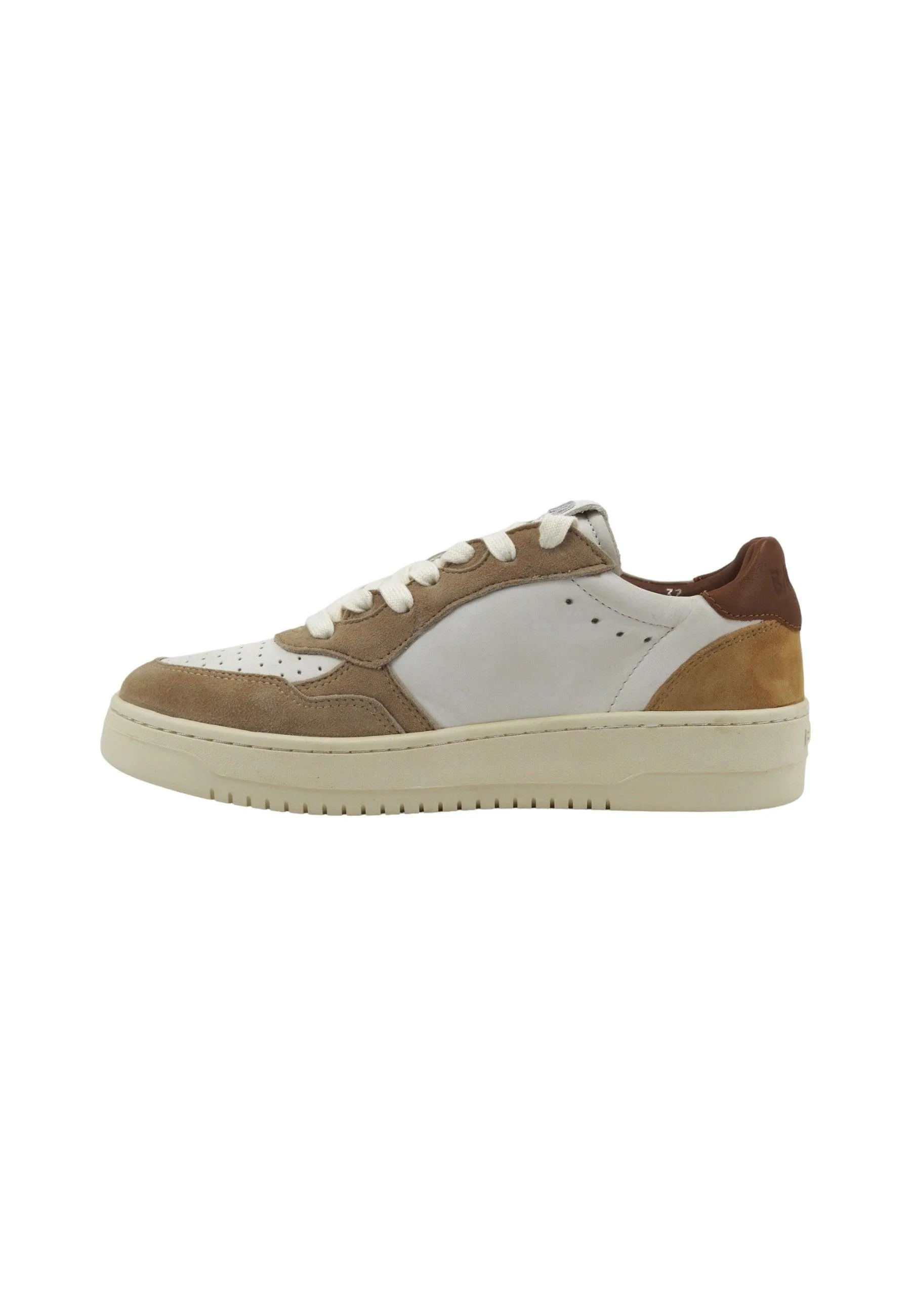 BACK70 Slam MV4 Sneaker Donna Cream Cuoio 108001-000704