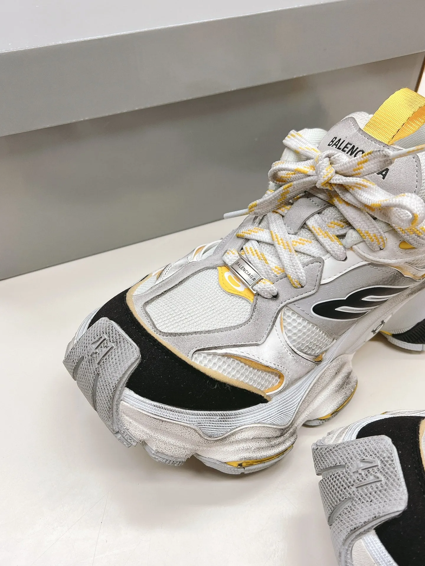 Balenciaga Cargo Sneaker 'Grey/White/Yellow'