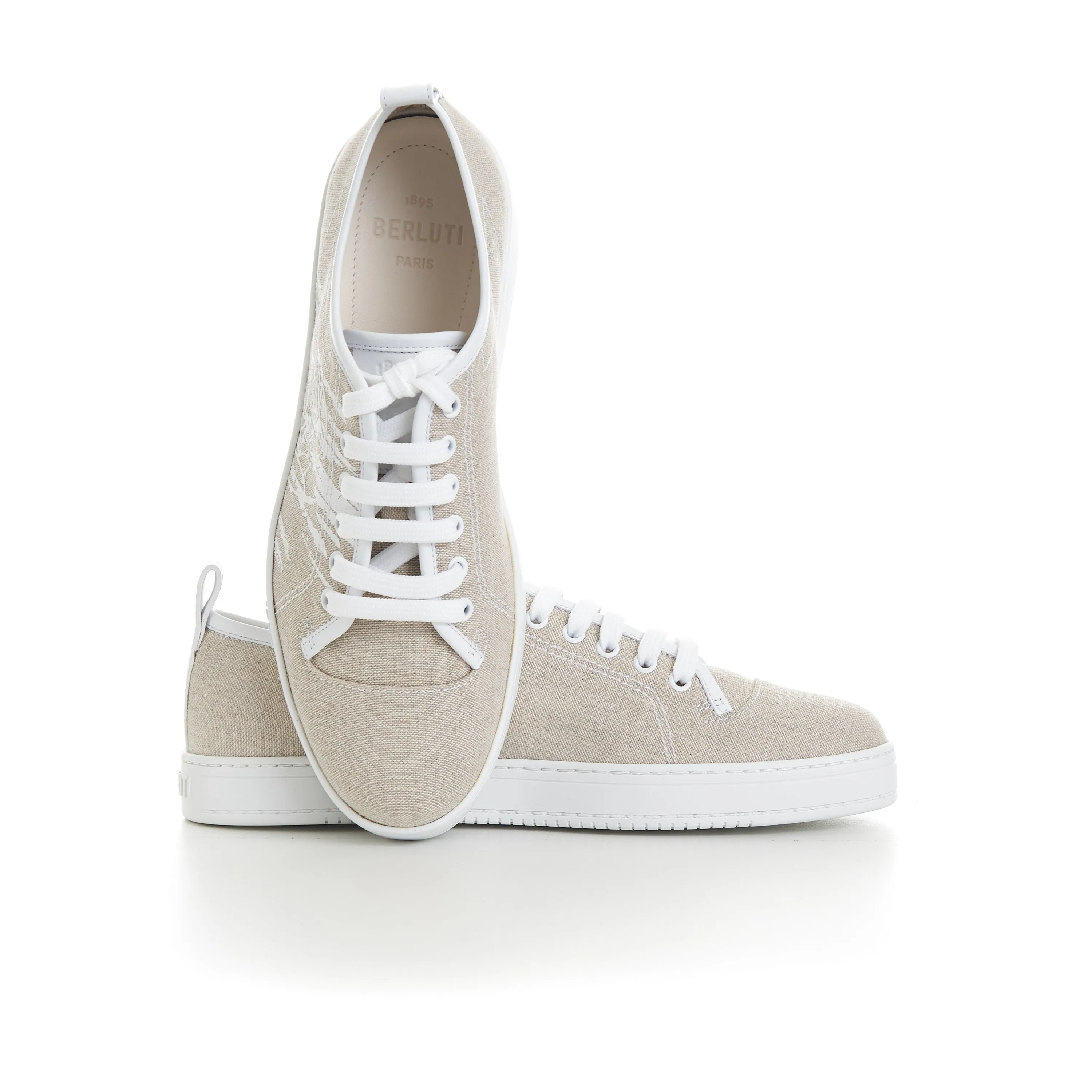 Beige Playtime Low Top Cotton Sneaker - Scritto Design