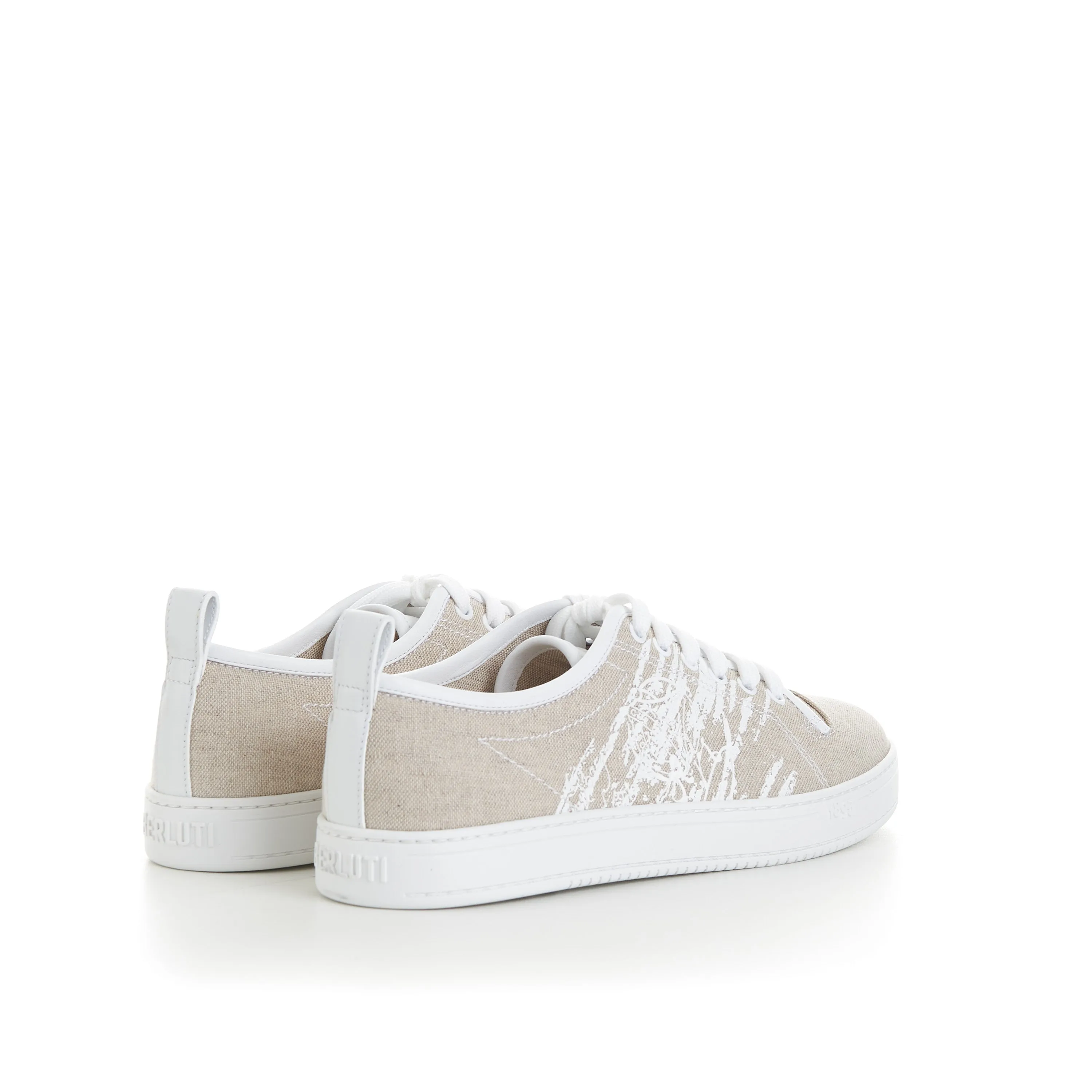 Beige Playtime Low Top Cotton Sneaker - Scritto Design