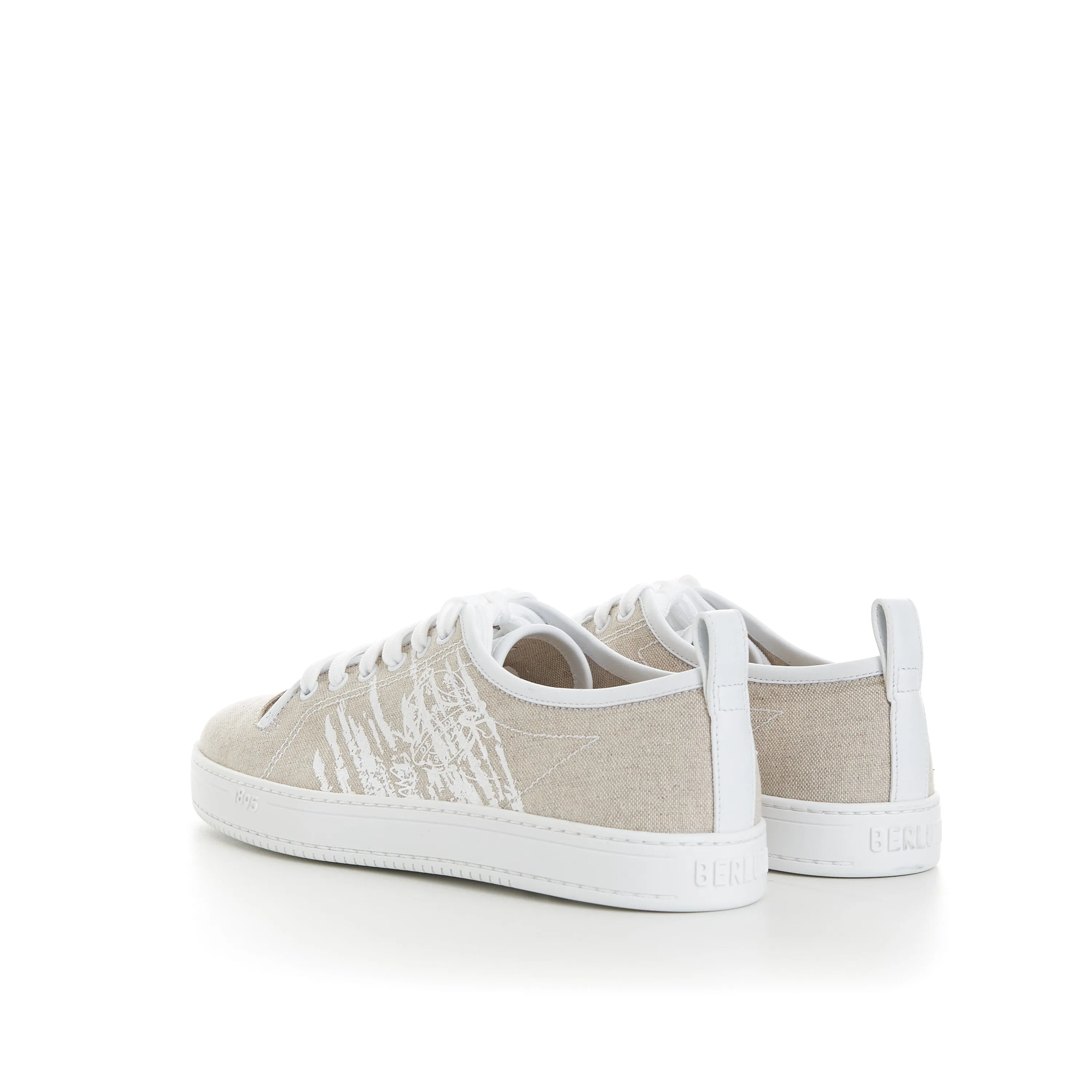 Beige Playtime Low Top Cotton Sneaker - Scritto Design