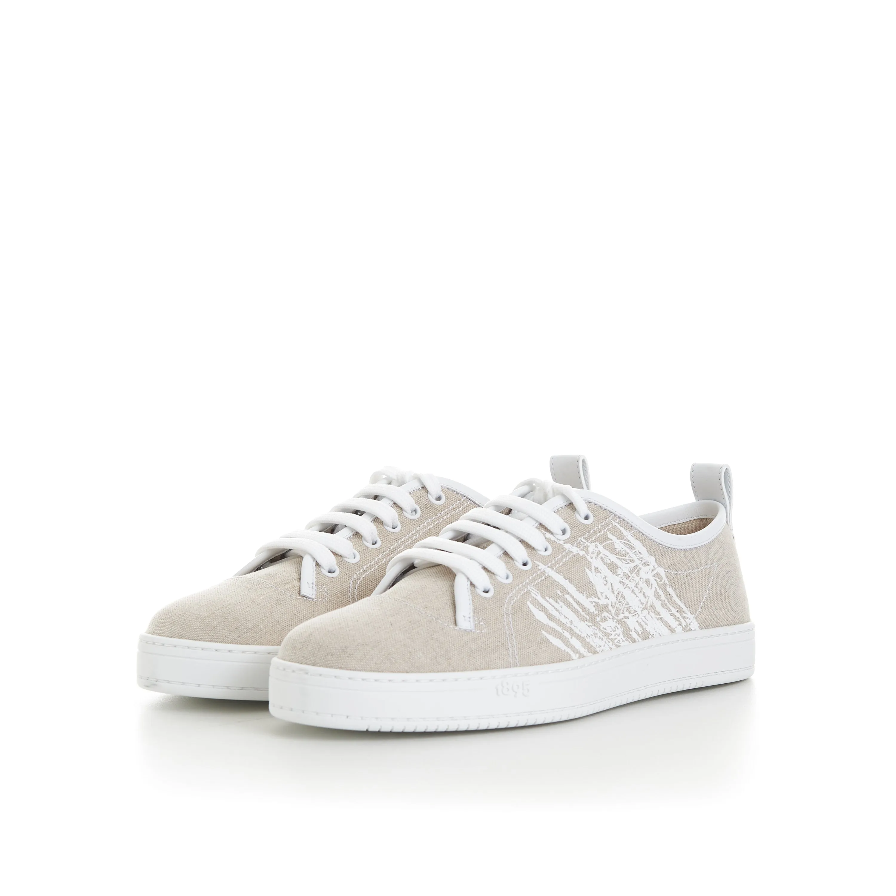 Beige Playtime Low Top Cotton Sneaker - Scritto Design