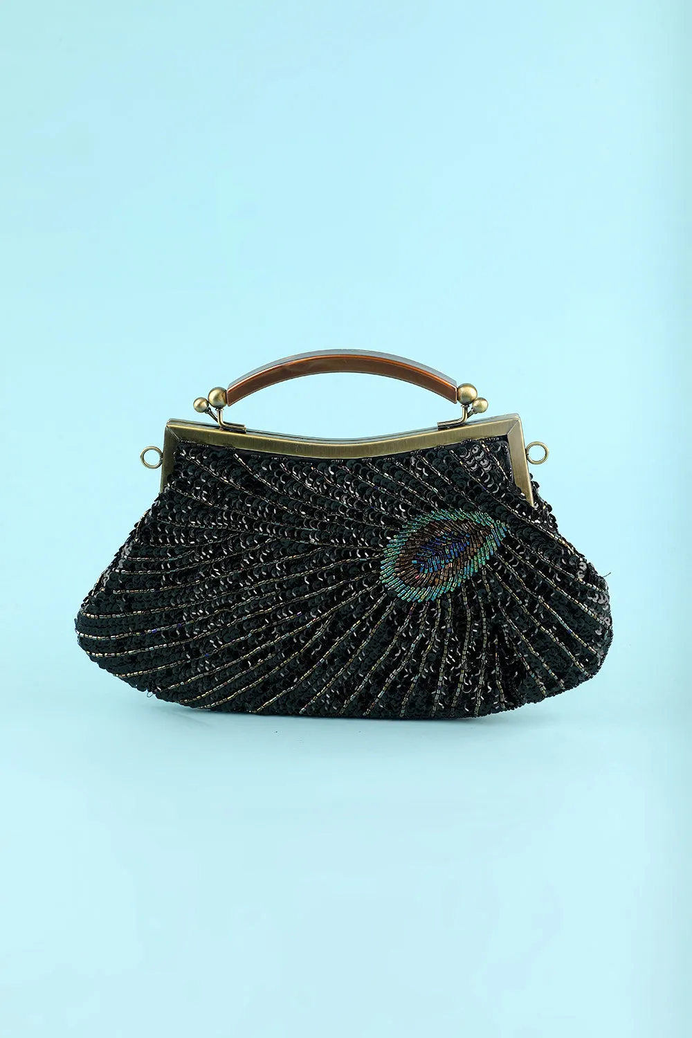 Black Beaded Evening Bag