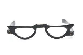 Black Cat Eye Fold Up Glasses Blk