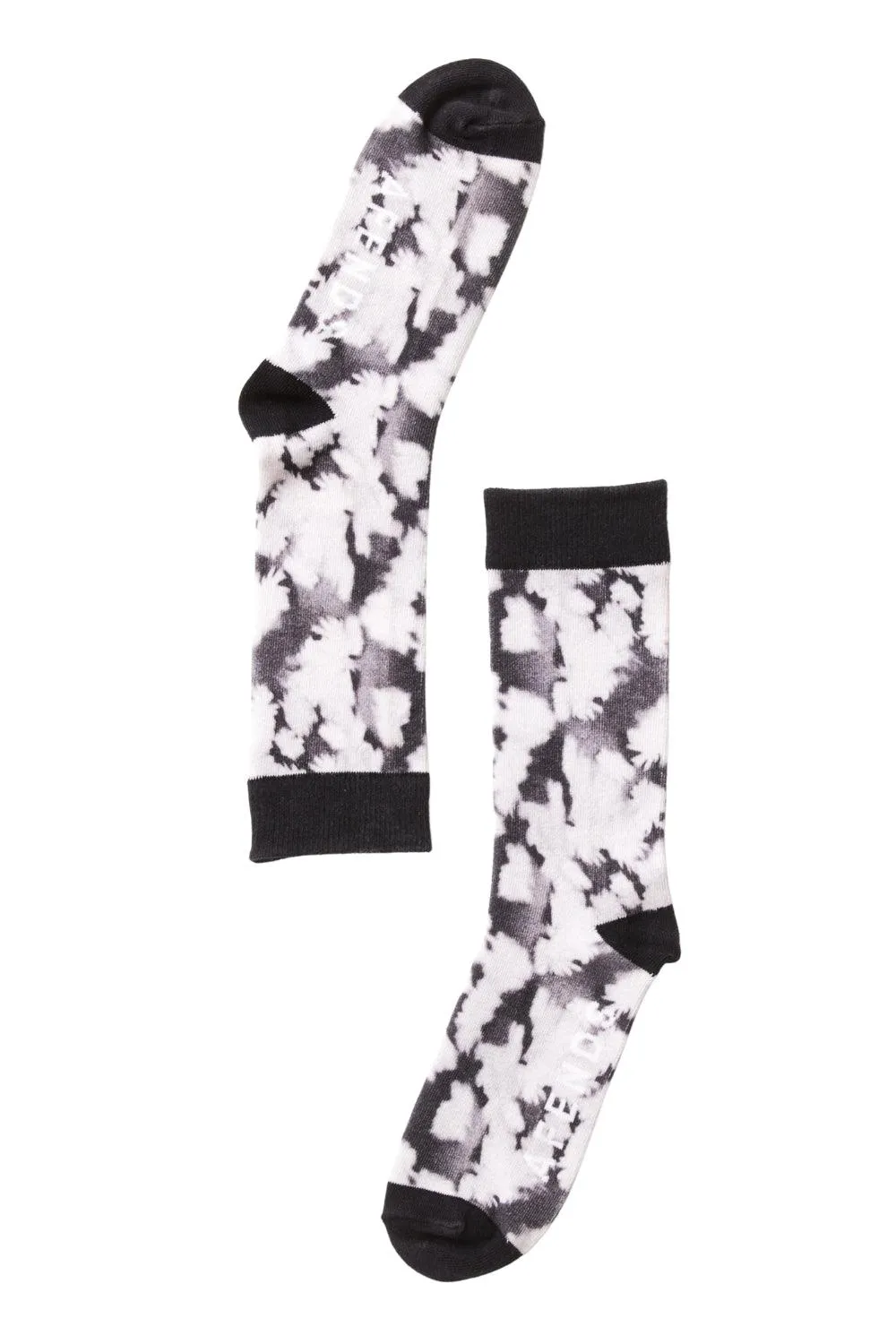 Black Floral Linger Unisex Organic Socks One Pack