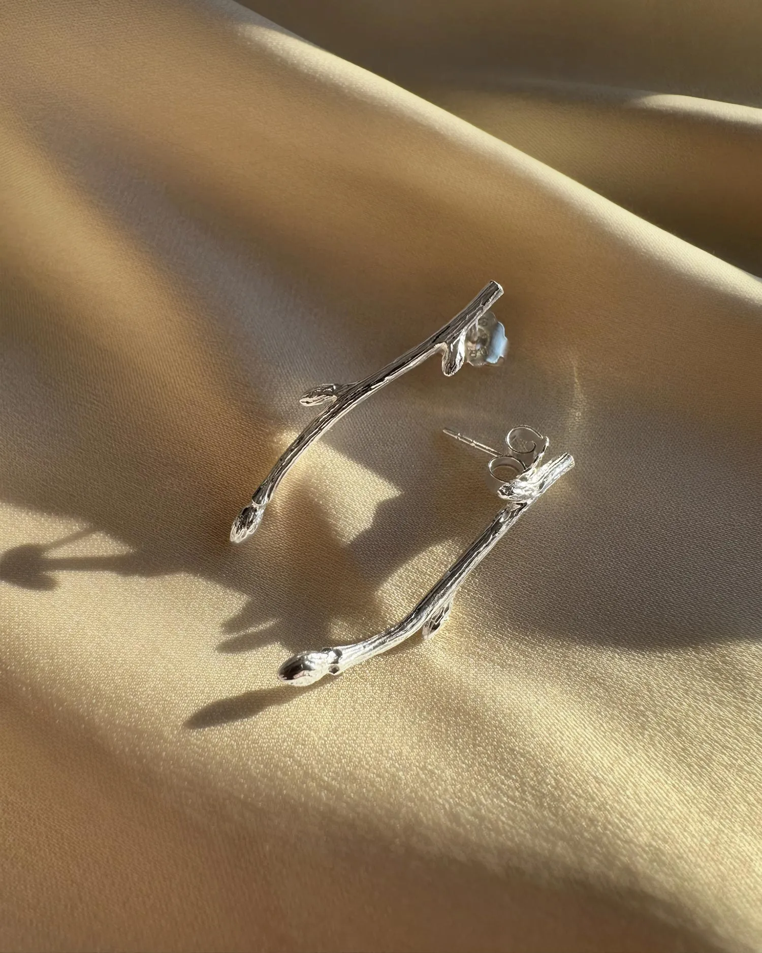 Branch earrings silver