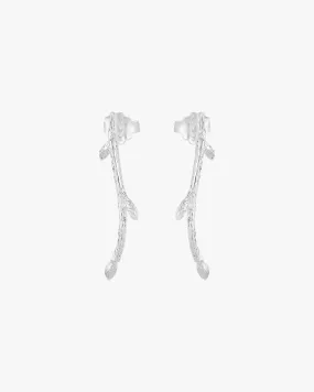 Branch earrings silver