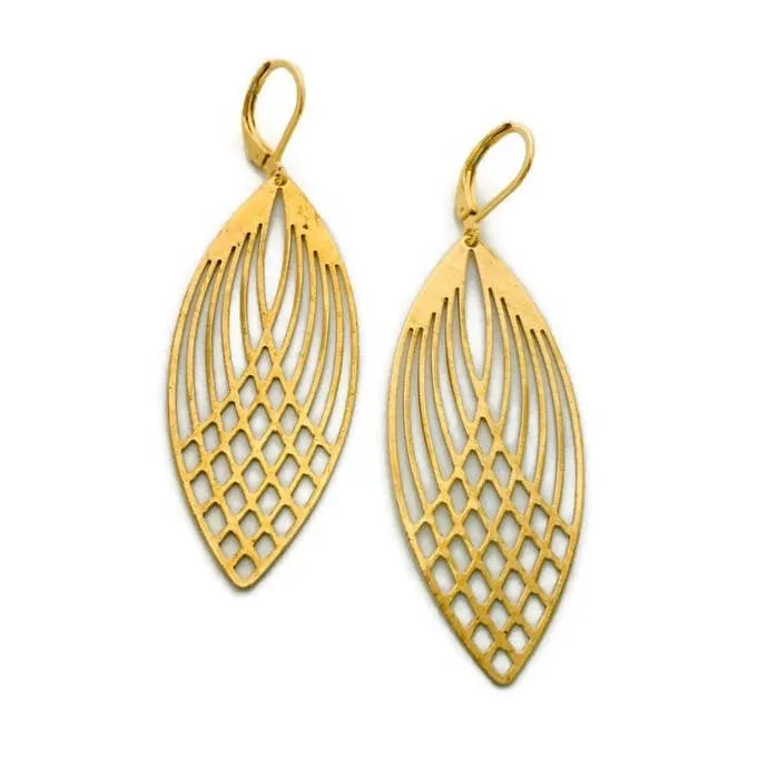 Brass Filagree Earrings