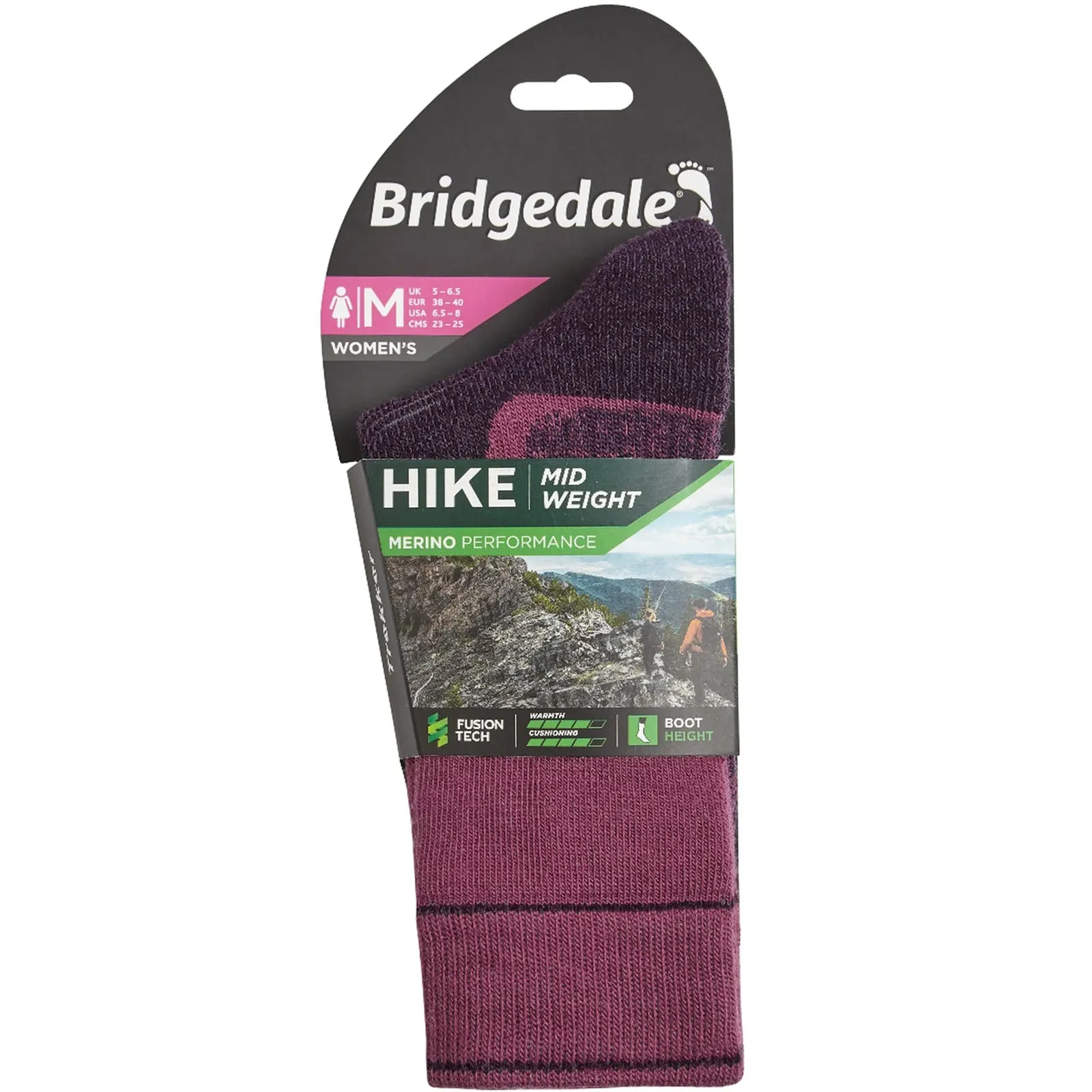 Bridgedale Womens Midweight Merino Performance Walking Socks