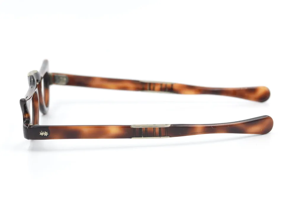 Brown Mottle Cat Eye Fold Up Glasses