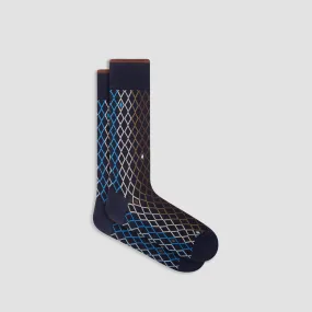 Diamond Check Mid-Calf Socks