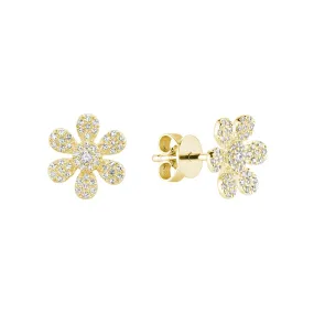 Diamond Flower Earrings