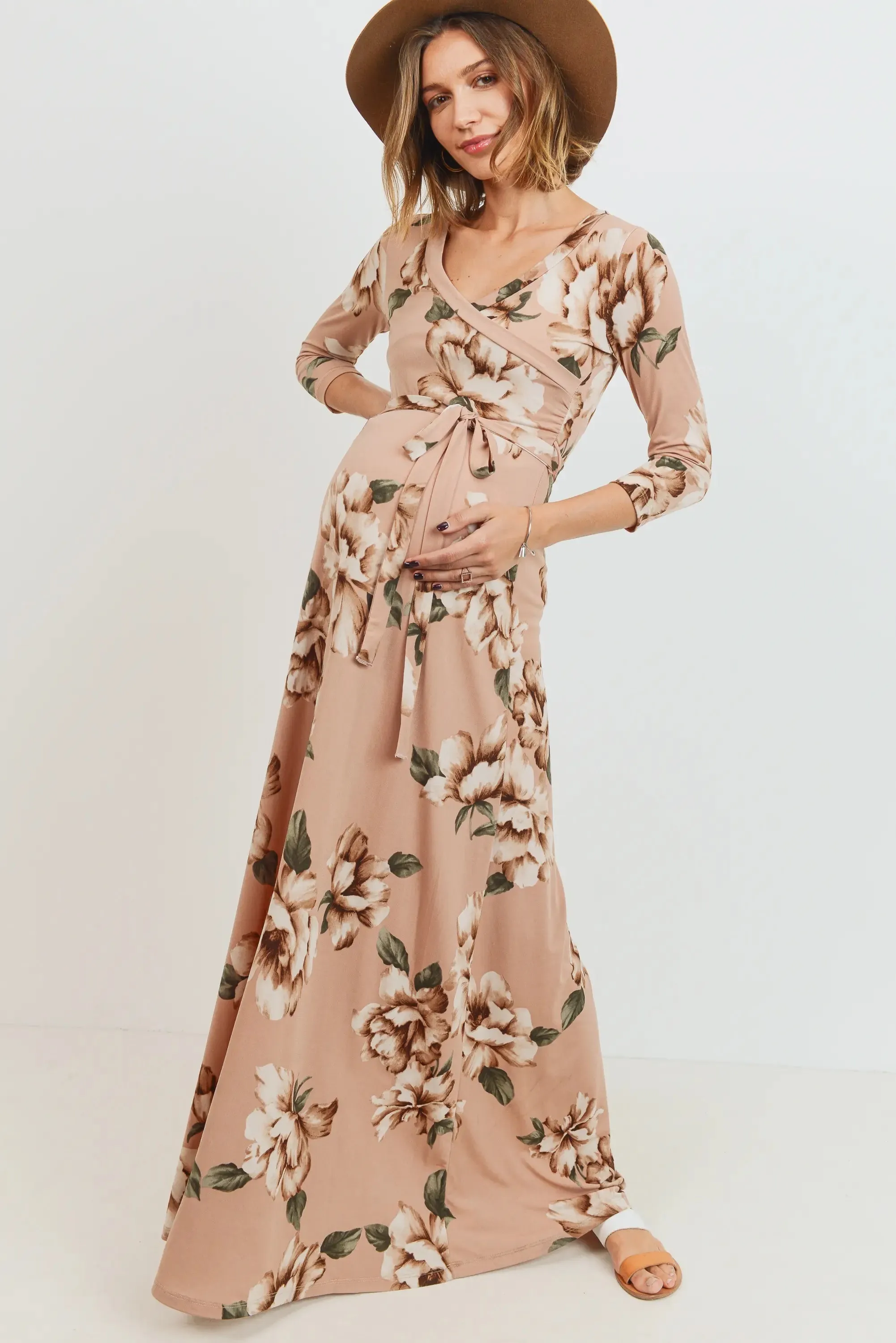 Elbow Sleeve VNeck Maxi