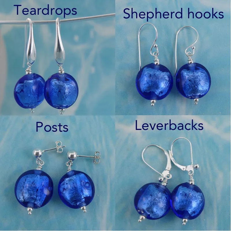 evening blue earrings