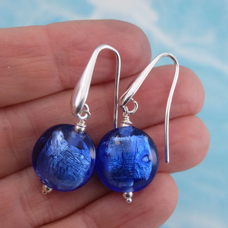 evening blue earrings