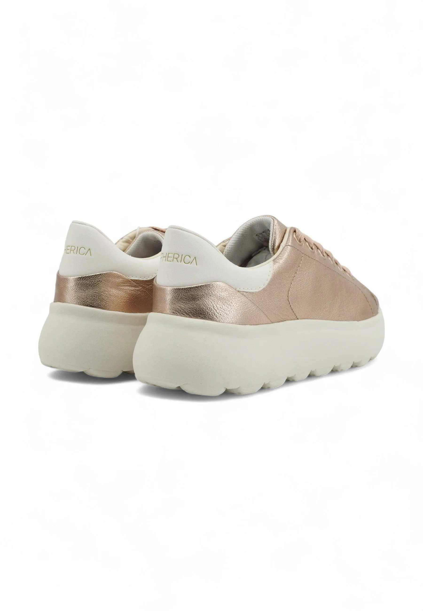 GEOX Spherica Sneaker Donna Rose Gold Optic White D45TCC0BVBCCH81R