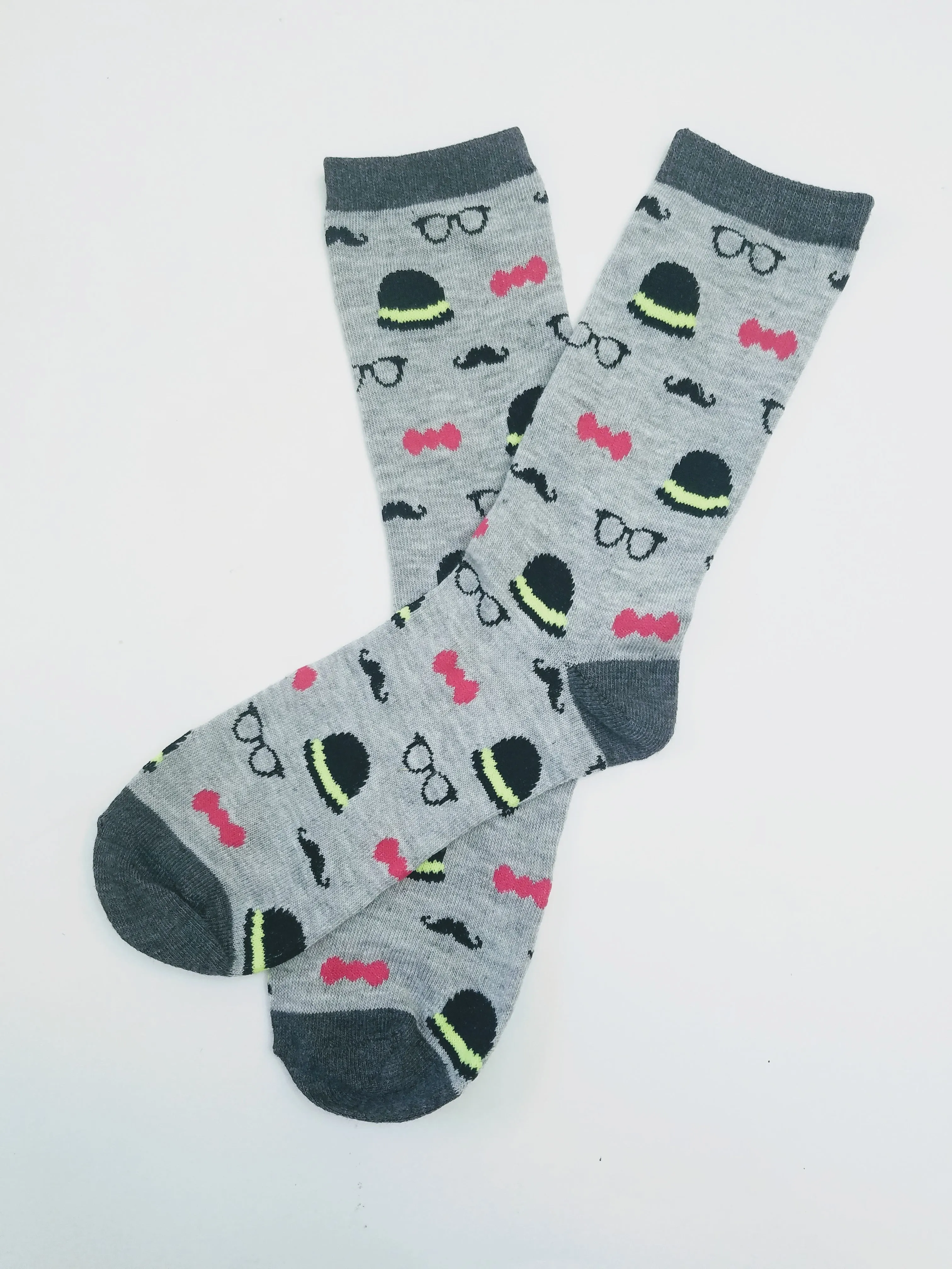 Hats Mustache Glasses Crew Socks