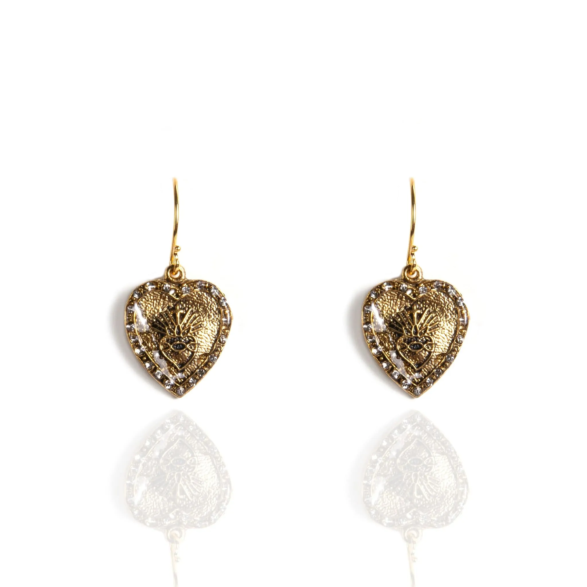 Heart Relic Earrings