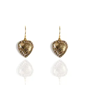 Heart Relic Earrings