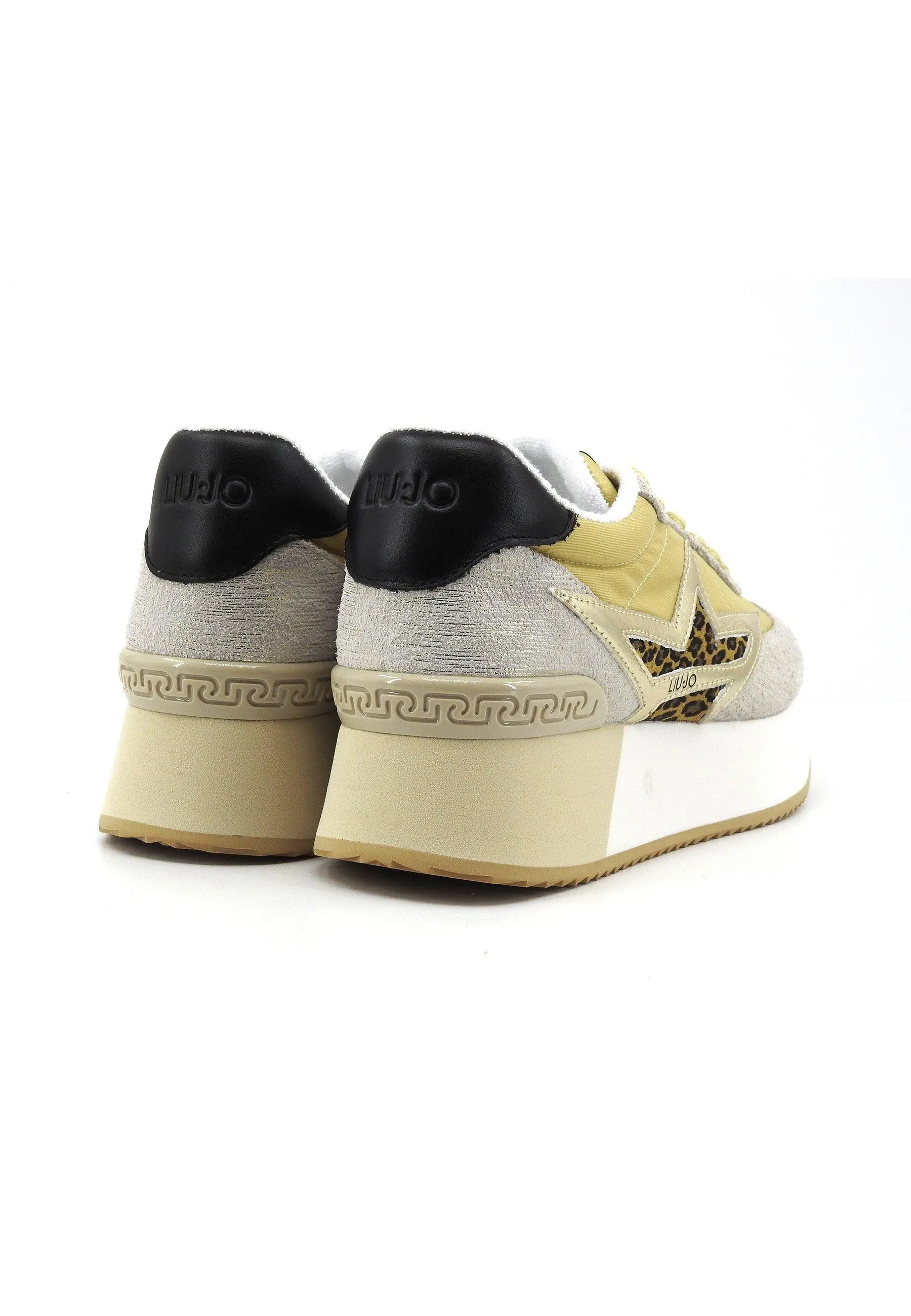 LIU JO Dreamy 03 Sneaker Donna Gold Palm Black BA4083PX508