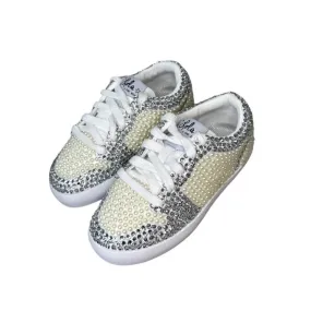 Lola and The Boys Diamonds & Pearls White Sneaker