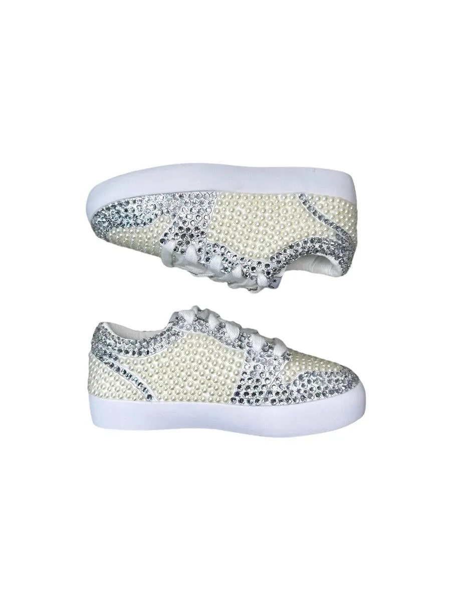 Lola and The Boys Diamonds & Pearls White Sneaker