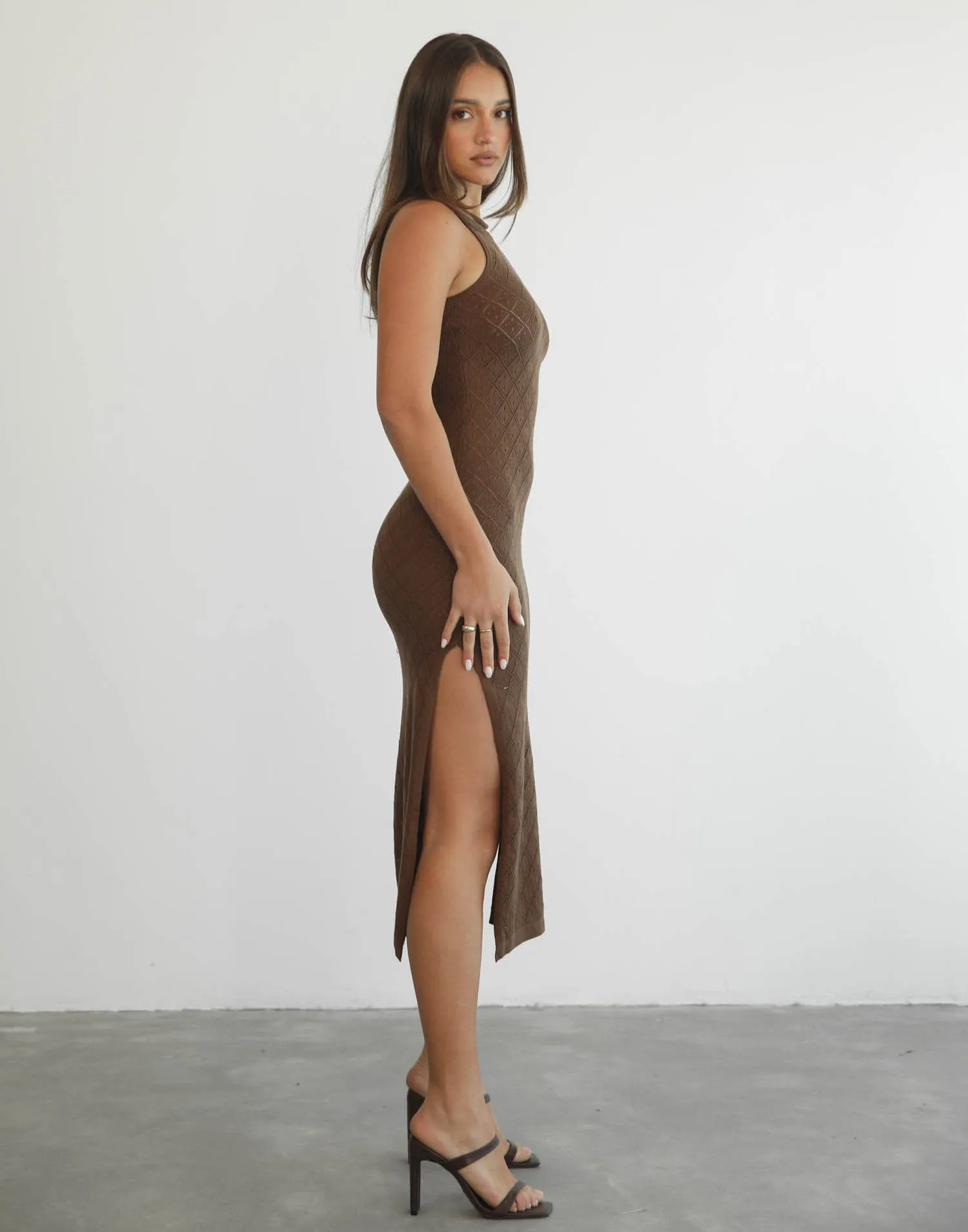 Moonstone Maxi Dress (Brown)