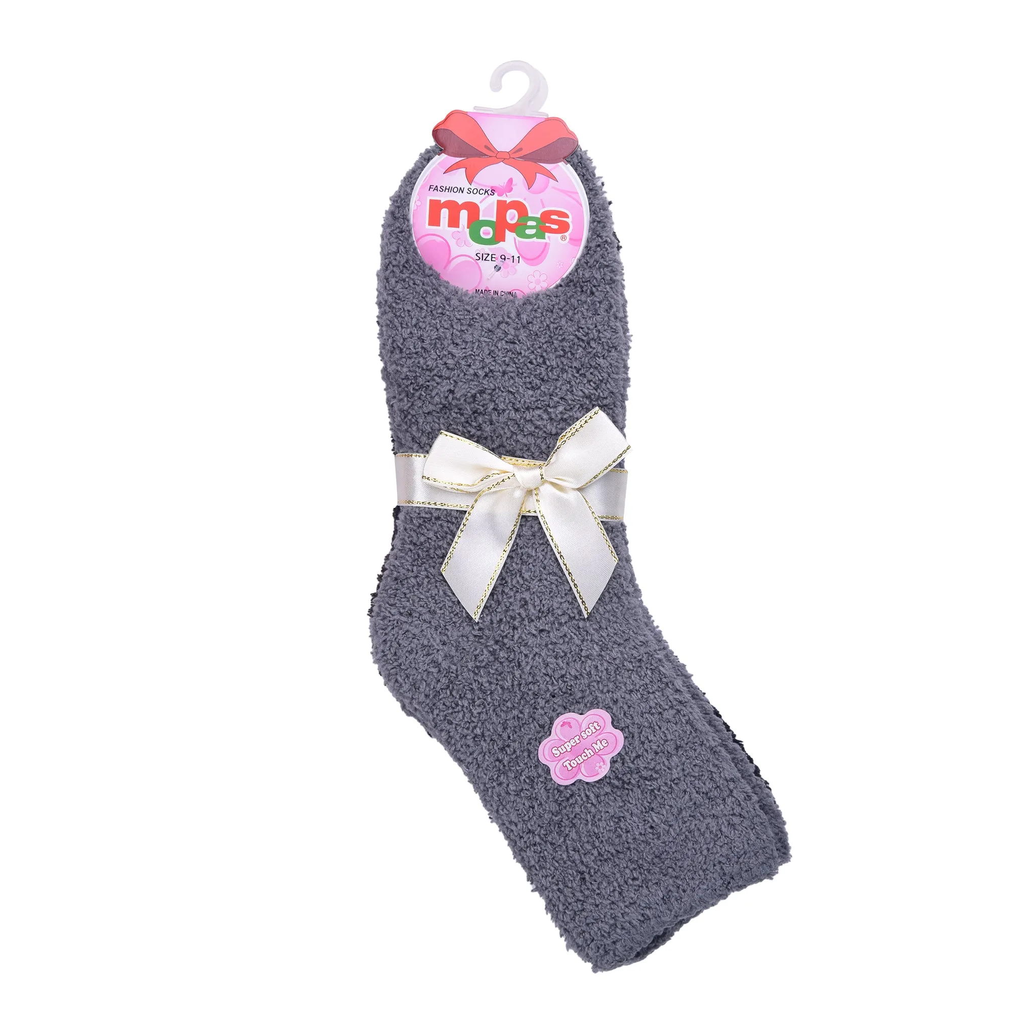 MOPAS LADIES PLUSH SOFT SOCKS (30301_PLAIN3)