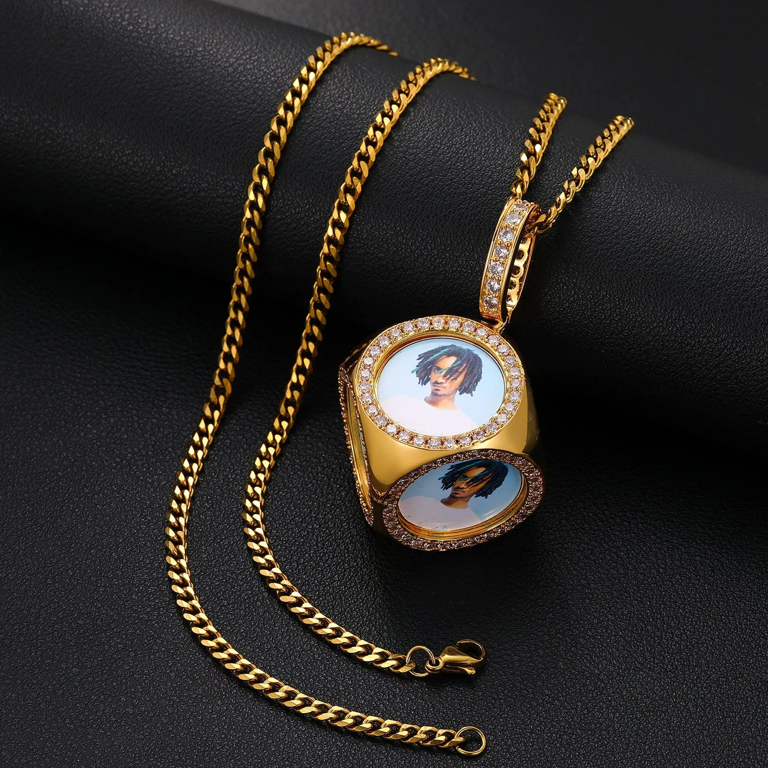 Multiple Photo Necklace-Hip Hop Jewelry-Men's Necklaces