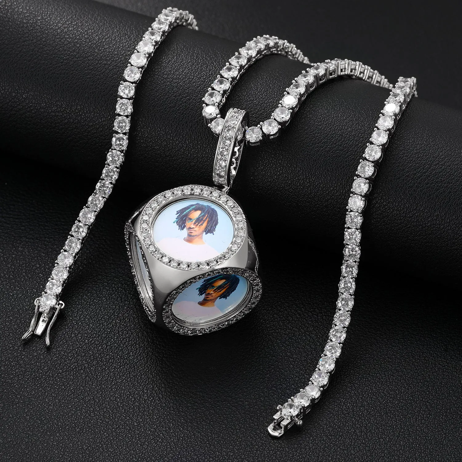 Multiple Photo Necklace-Hip Hop Jewelry-Men's Necklaces