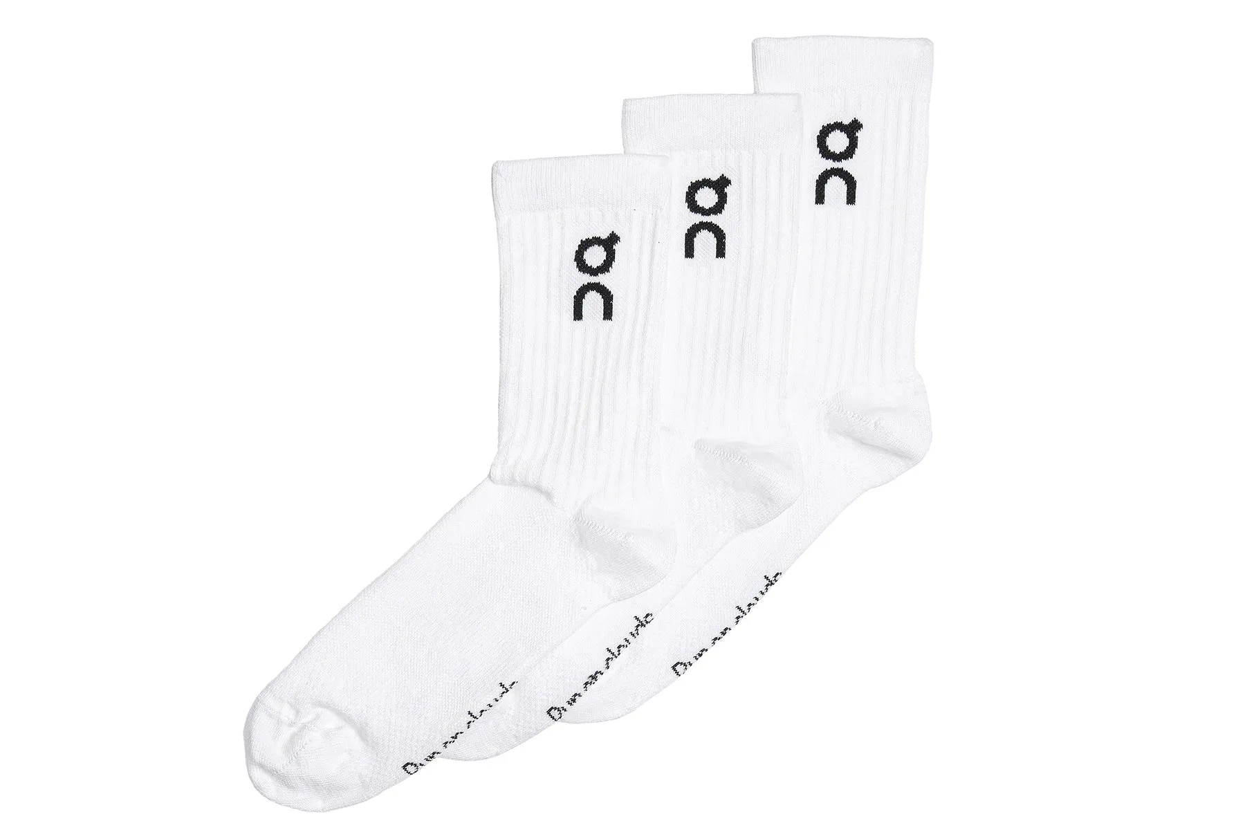 On - Logo Socks 3P White