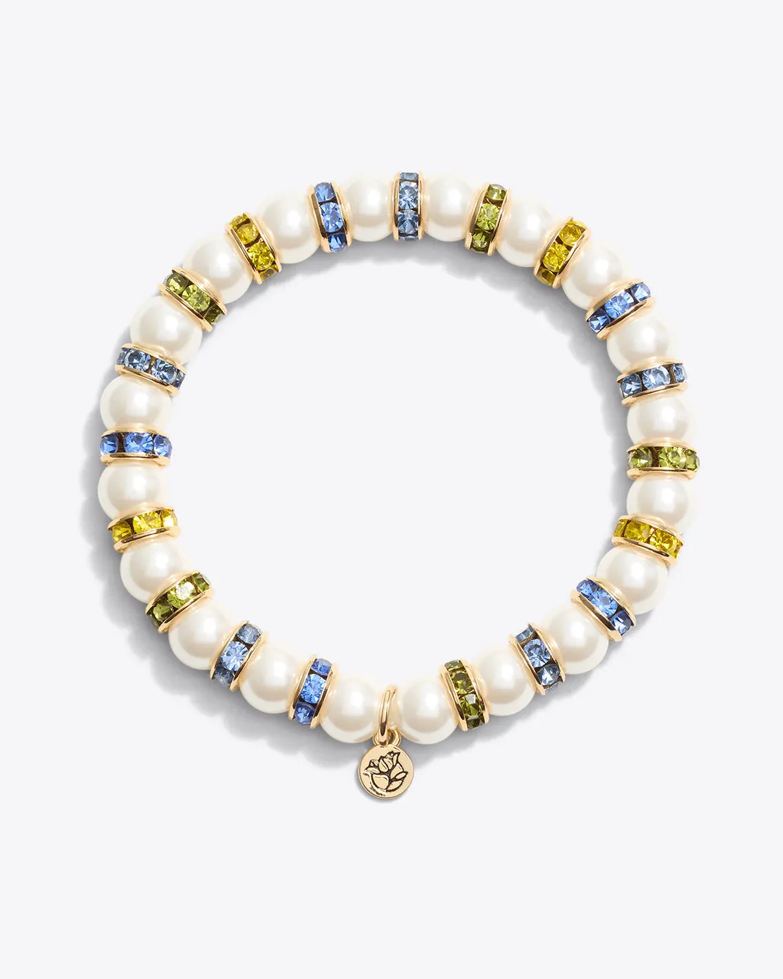 Pearl Gem Stripe Stetch Bracelet