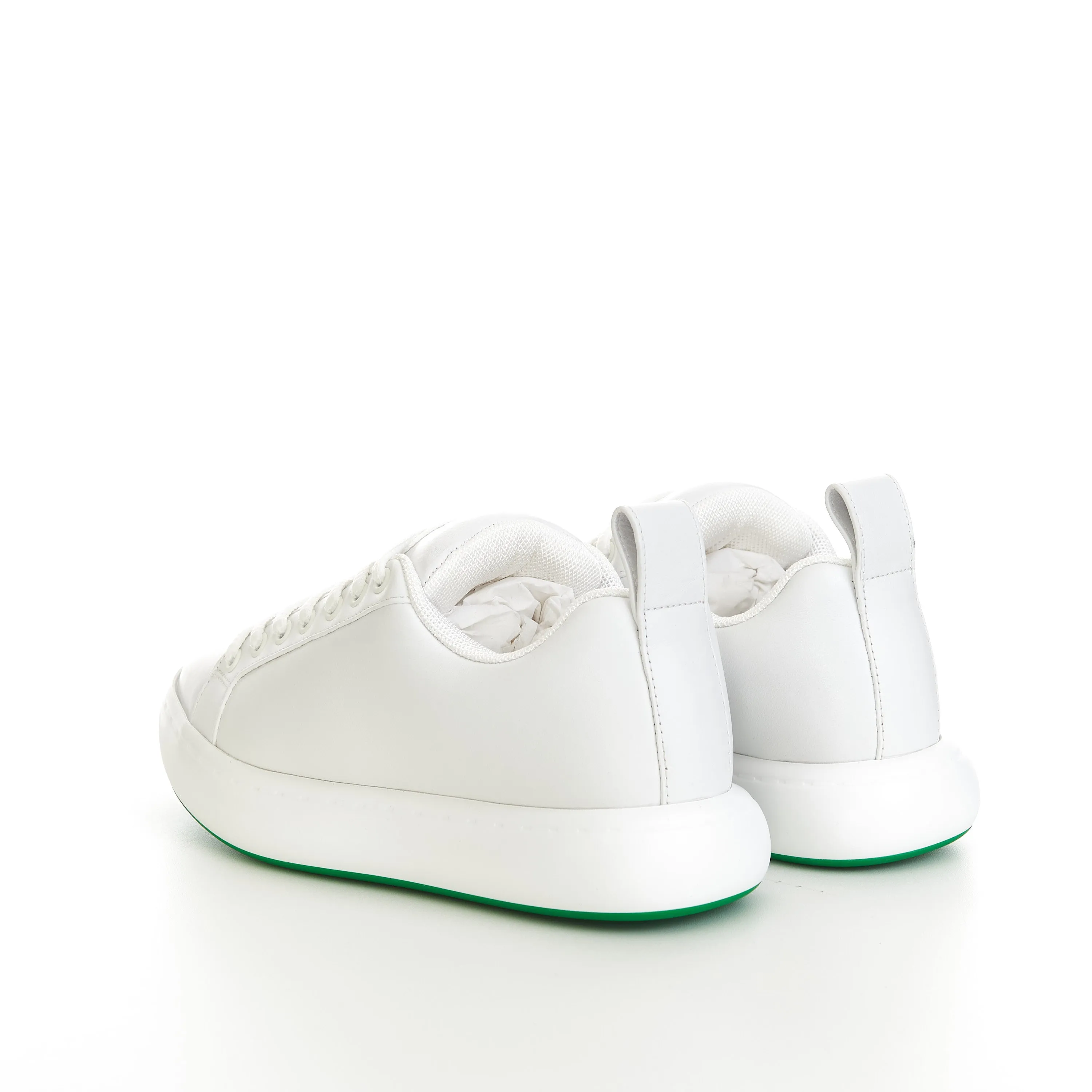 Pillow Sneaker In Optic White Leather