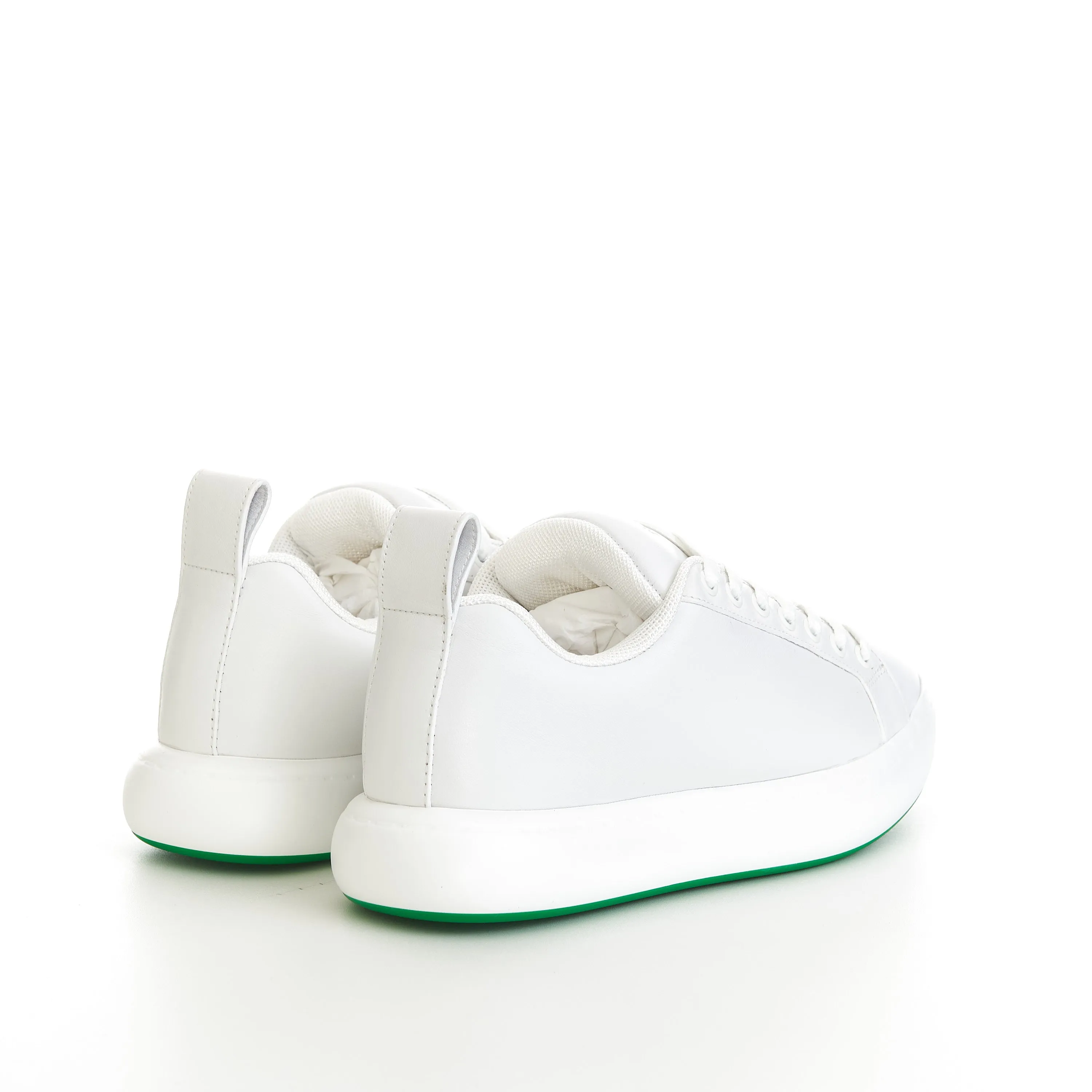 Pillow Sneaker In Optic White Leather