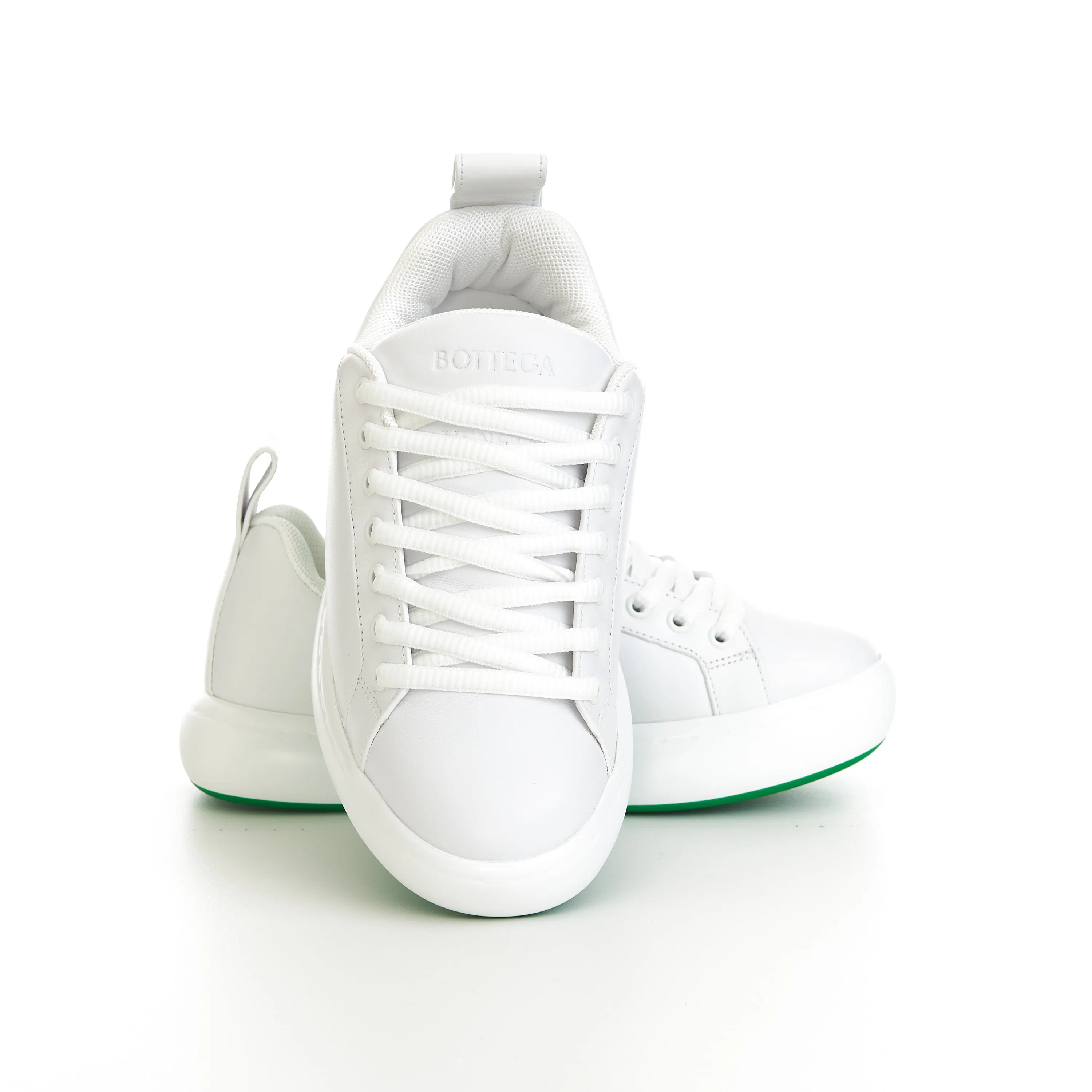 Pillow Sneaker In Optic White Leather