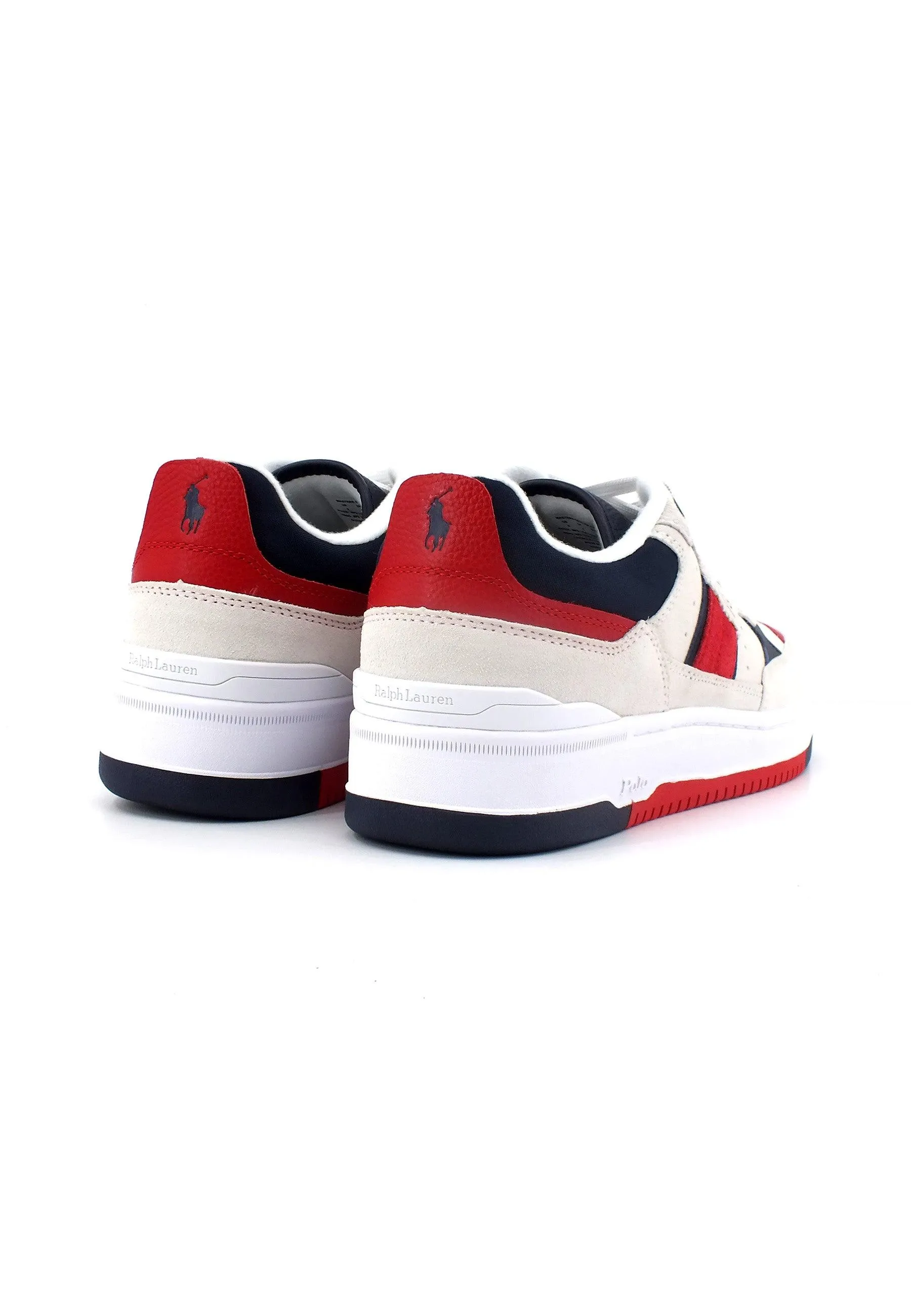 POLO RALPH LAUREN Sneaker Uomo Bianco Navy Red 809913399003