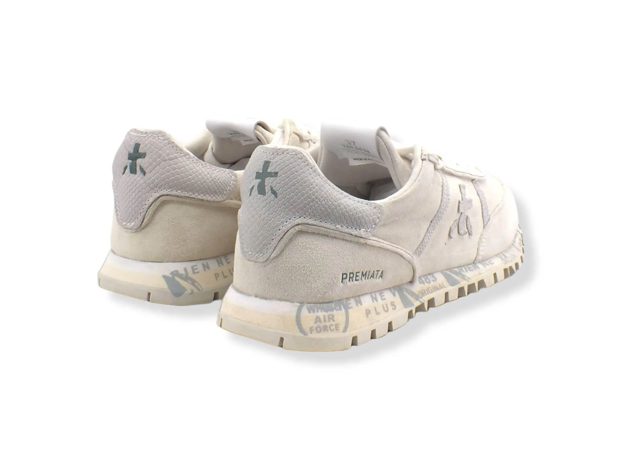 PREMIATA Sean Sneaker Suede Donna White Cream Beige SEAND5638