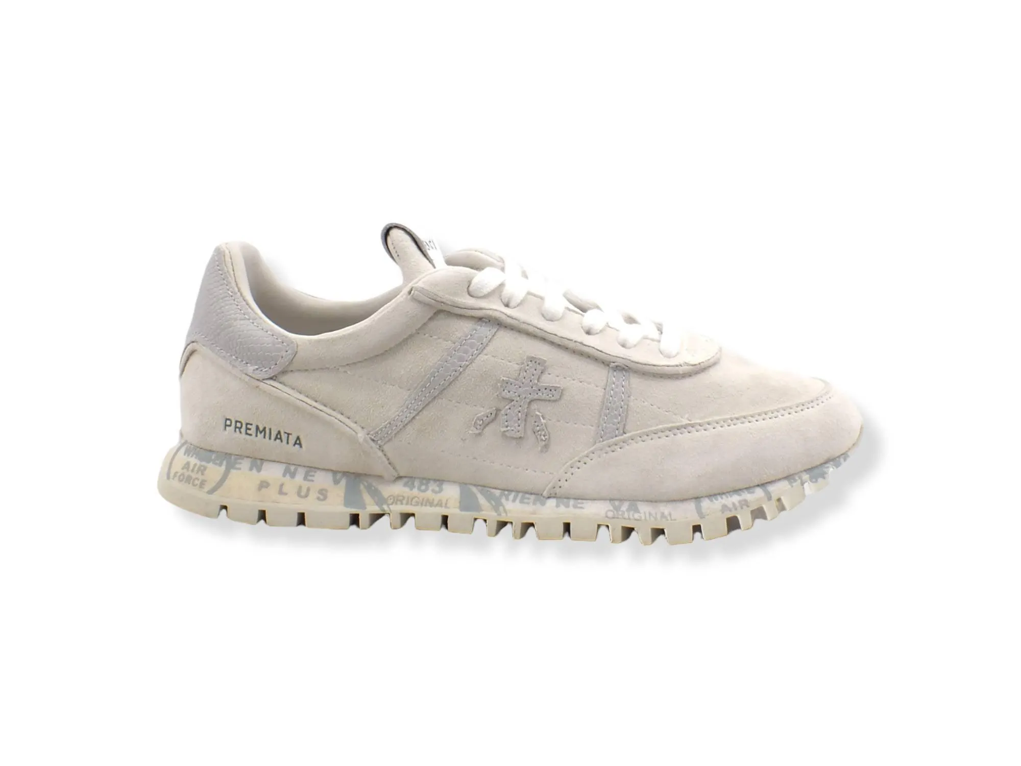 PREMIATA Sean Sneaker Suede Donna White Cream Beige SEAND5638