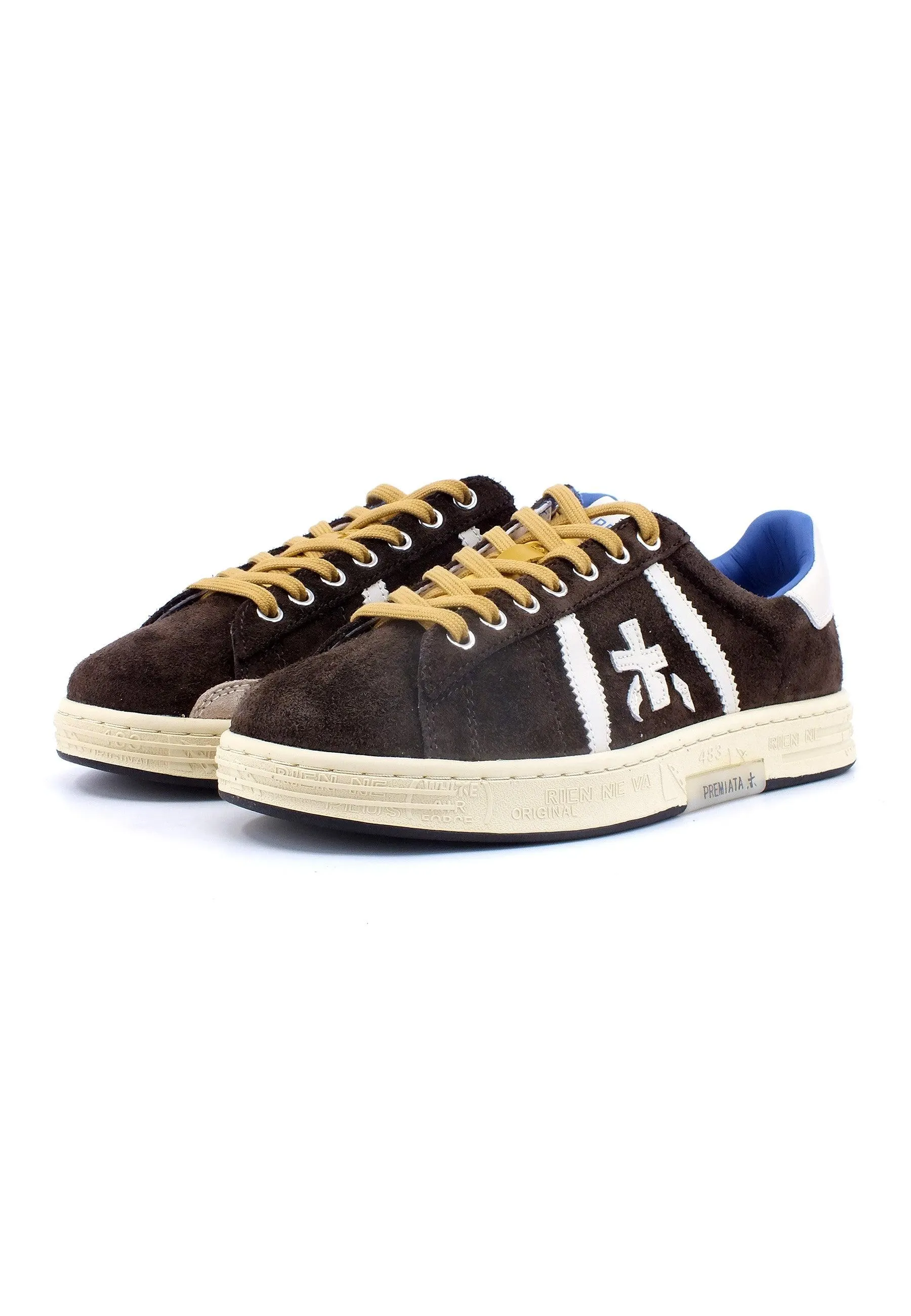 PREMIATA Sneaker Uomo Dark Brown White RUSSEL-6428