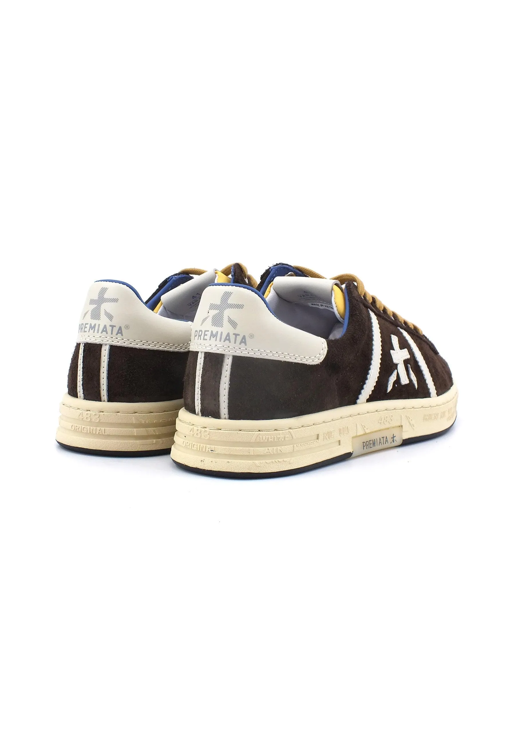 PREMIATA Sneaker Uomo Dark Brown White RUSSEL-6428