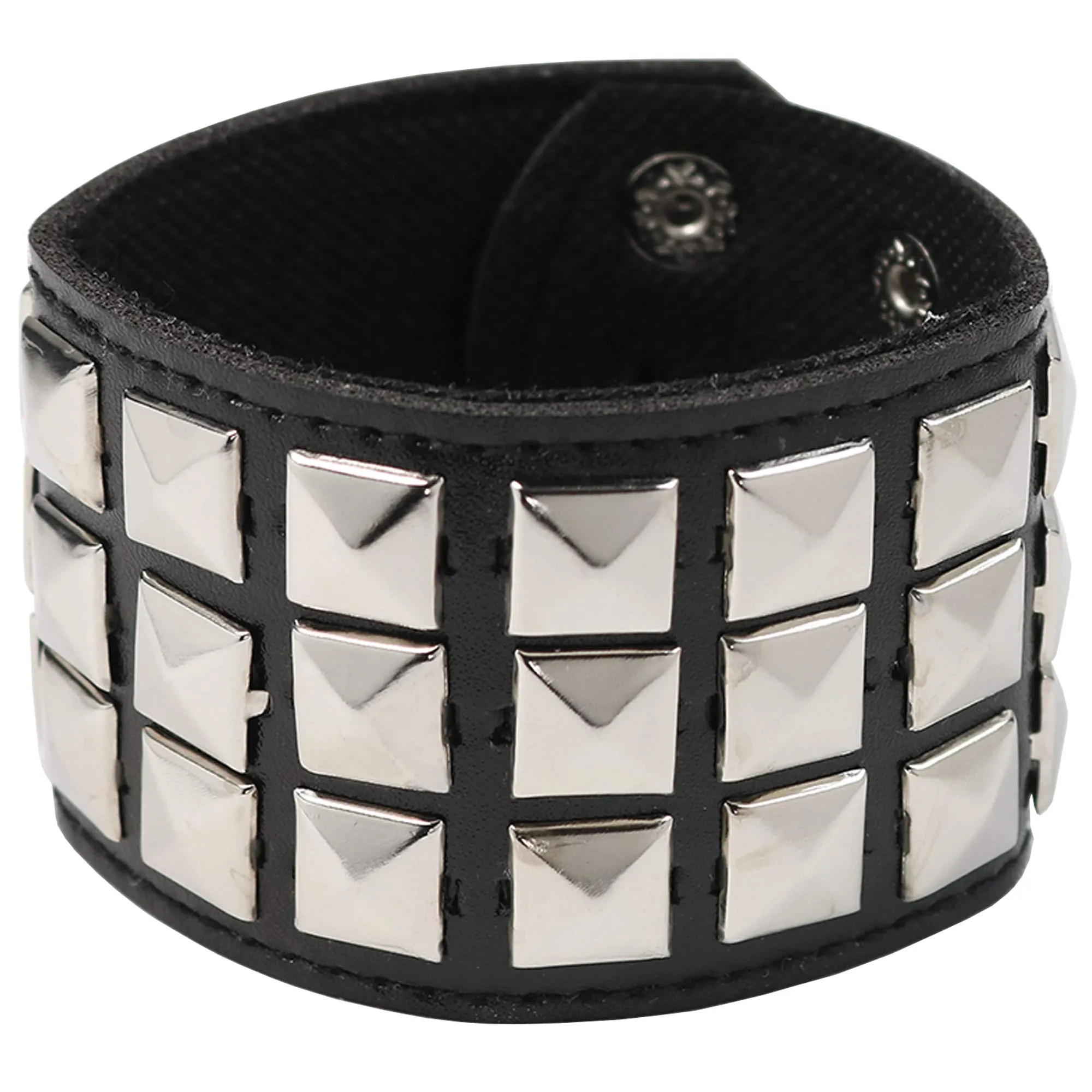 Punk Leather Stud Bracelet - Leather Cuff Biker Bracelet with Studs for Men, Women and Kids