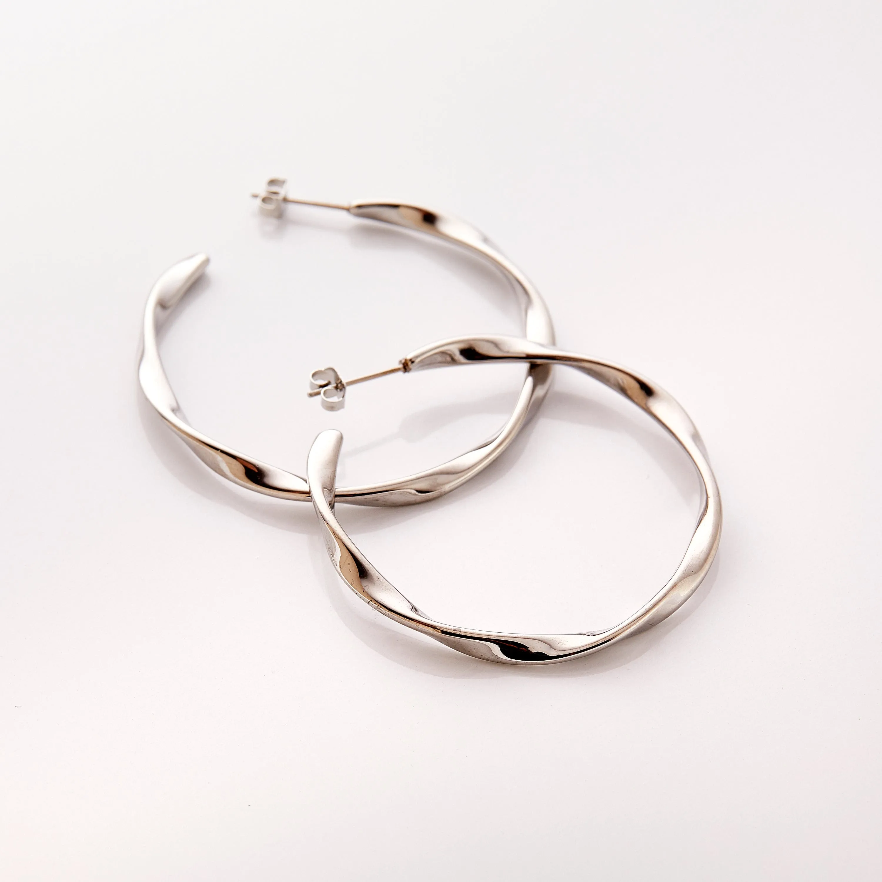 Ripple Hoop Earrings