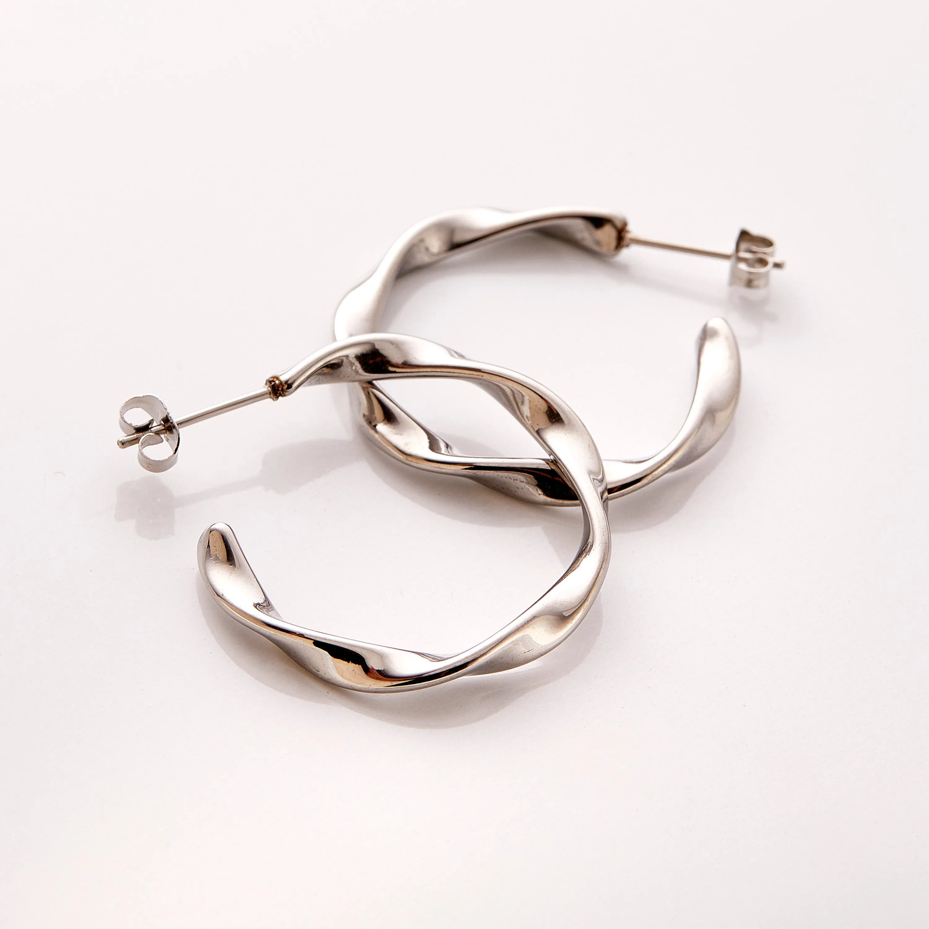 Ripple Hoop Earrings